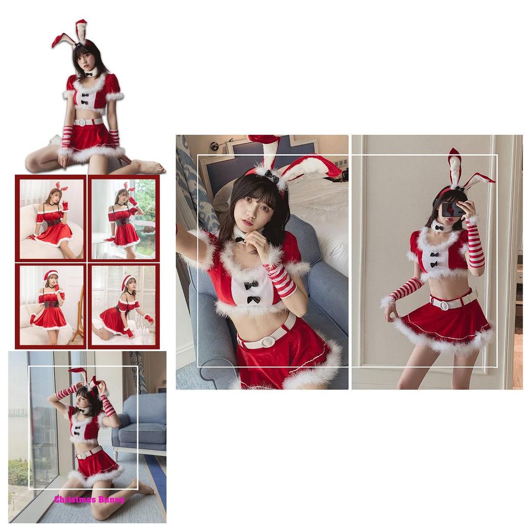 Adorable Feminine Christmas Costume Suit Offering Unique Bunny Girl Design