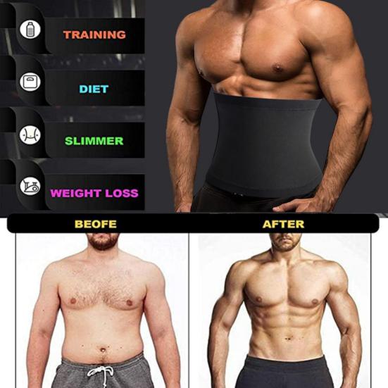 Férfi Derékkarcsúsító Öv S-től 5XL-ig Rugalmas Hasformázó Férfi Sörhas Haspánt Izzasztópánt Fitneszkellékek