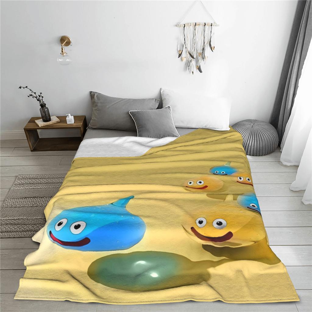 D-Dragon Quest Slime Blanket Soft Warm Fashion Plush Throw Blanket For Kids Adult Home Decor Flannel Bedspread Bed Cover