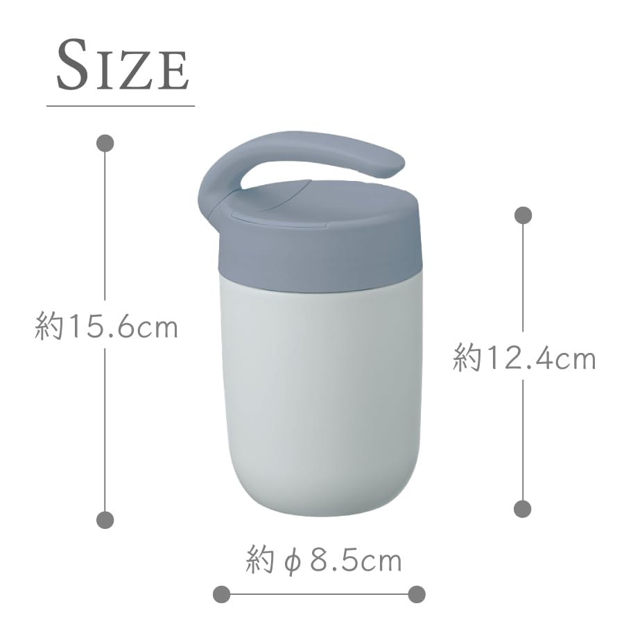 MOTTERU Kuruto Handle Mug Tumbler 410ml Stainless Steel Mug Thermo Stainless Steel Thermo Stainless Steel Mug Thermos Vacuum Double Layer Heat