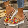 Fashion Summer Beach Sandals Women's Fashion Wedge Heel Thick Sole Comfort Slippers with Arch Support and Back Strap Slippers Beach Shoe