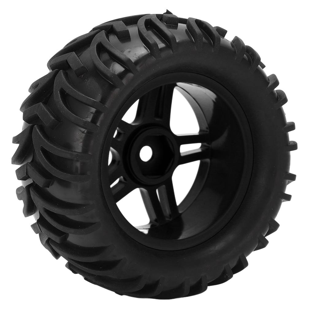 4pcs 82MM Front Rear Rubber Tires and 5 Spoke Wheel Rims Set for   144001 1Celsius14 RC Off Road Car