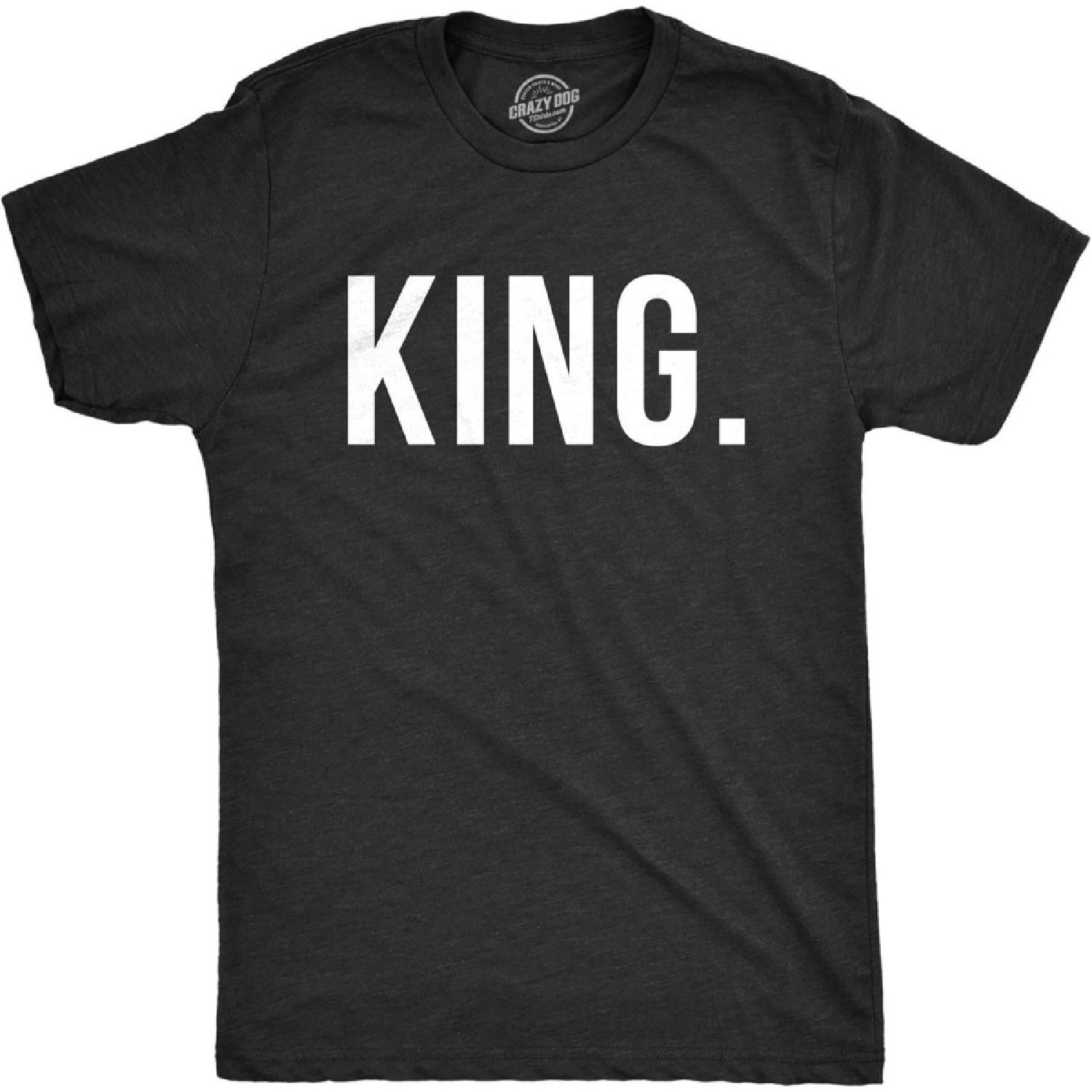 

King and Queen Shirts Funny Novelty Royalty Matching Couples Tee(1) XXXXXL чорний