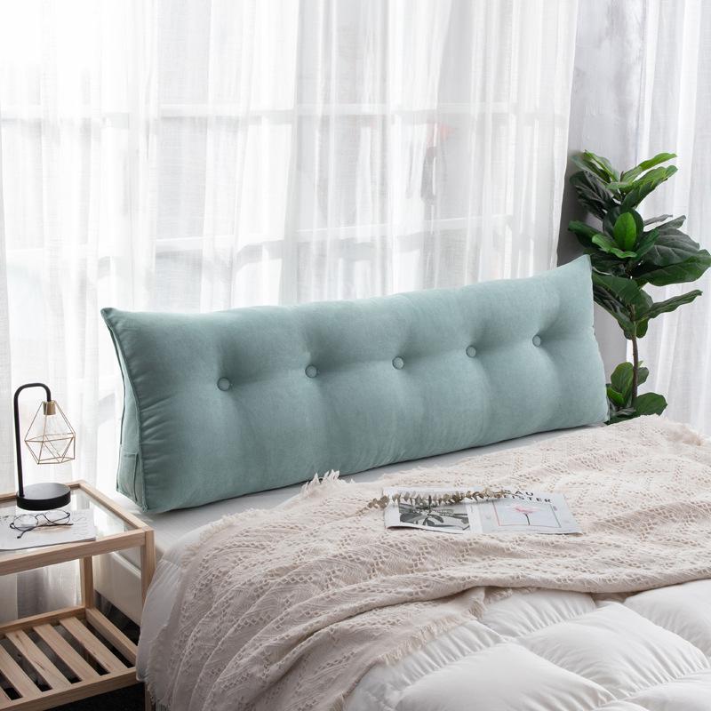 Korean Velvet Nordic Triangle Headboard Cushion: Removable, Washable, Tatami Soft Pack, Lumbar Support, Large Backrest Pillow