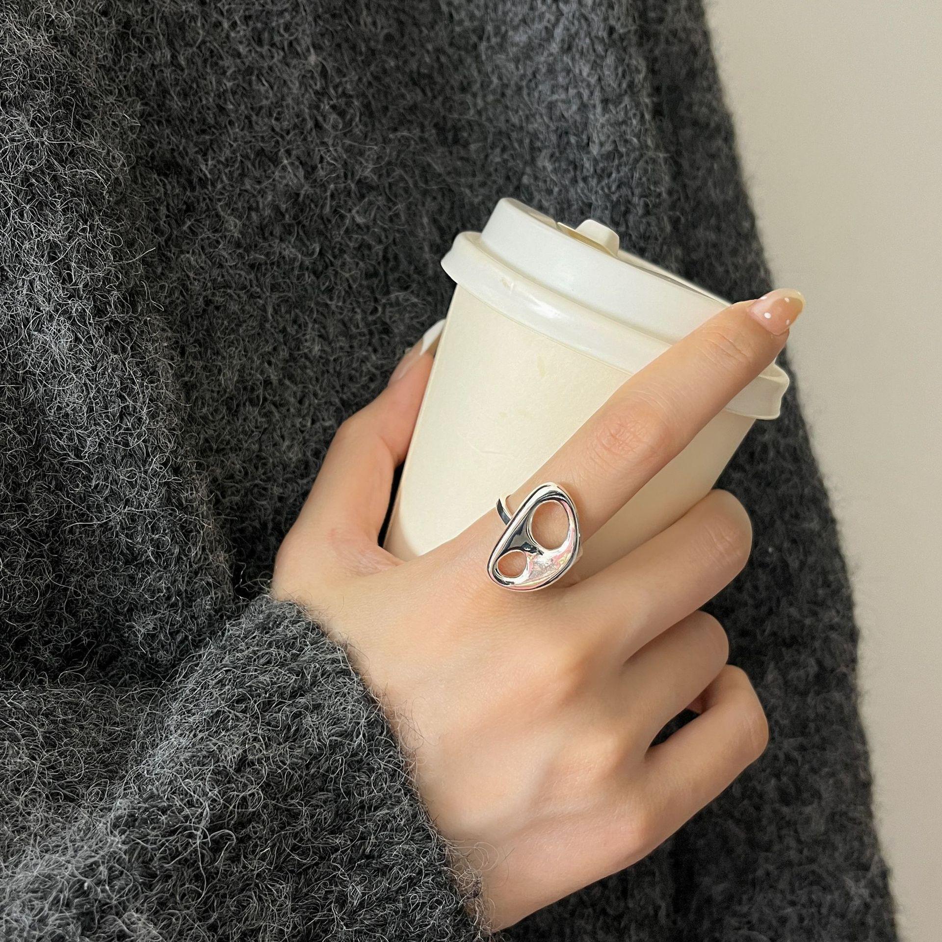 Trendy Geometric Triangle Nose Ring - Adjustable Hollow Design for Women Adjustable Open