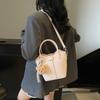 Solid Color Handbag Women's New Fashion Casual Commuter Shoulder Messenger Bag