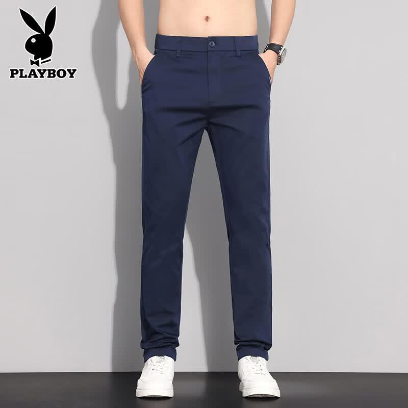 PLAYBOY Men's Straight-Leg Casual Business Pants