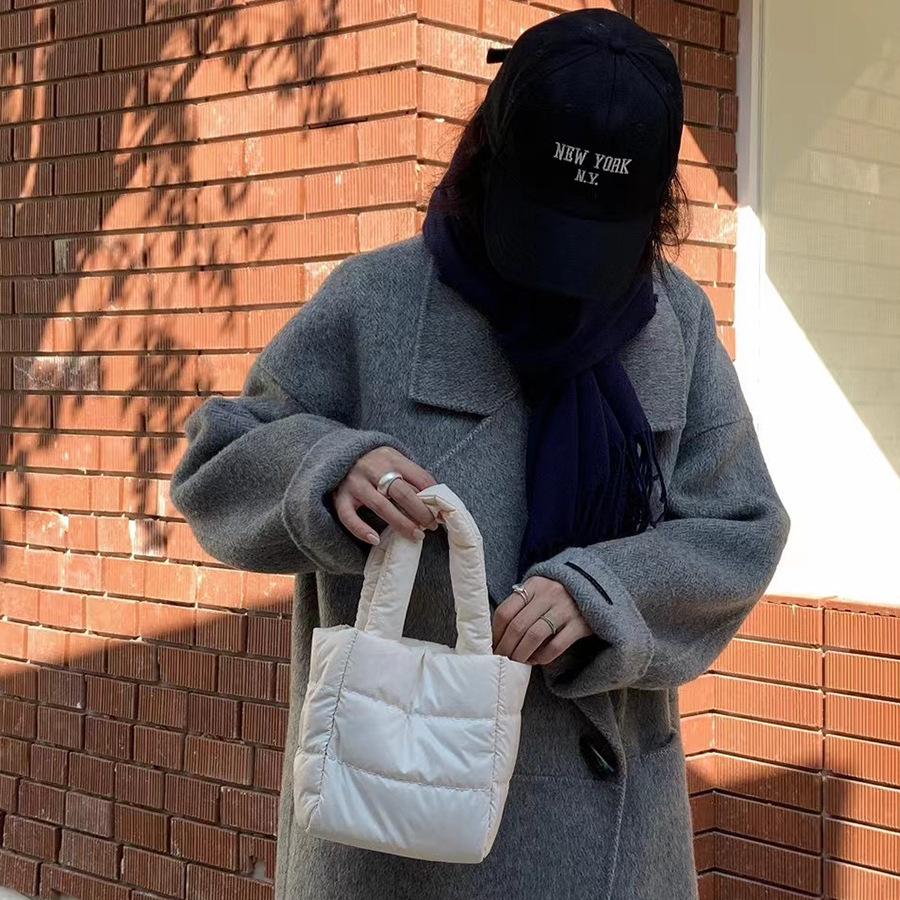 Jednoduchá lehká nylonová taška Malá dámská taška Clip Bavlněná kabelka Crossbody kabelka přes rameno