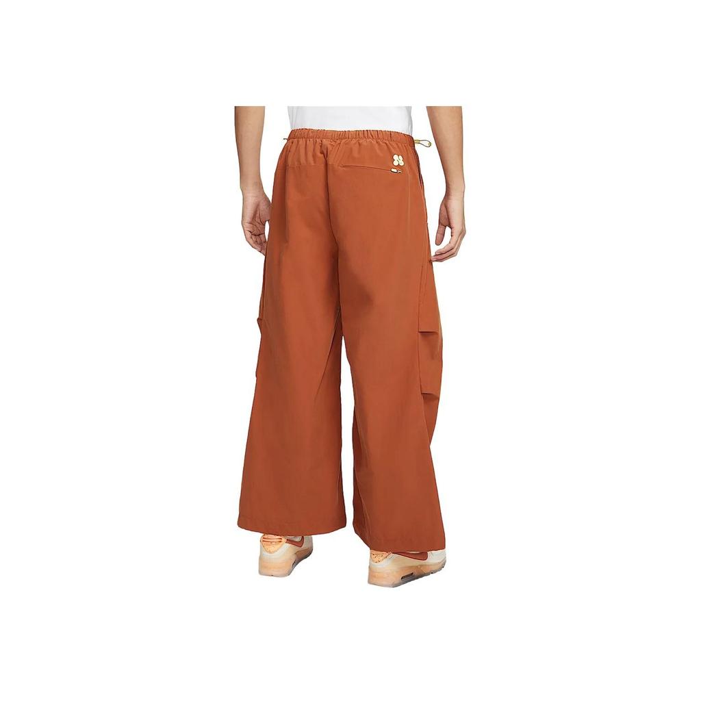 Nike Project F.R.O.G. Parachute Wide-Leg Zipper Casual Pants Men pants Dark-Red-Brown Light-Lemon-Yellow HJ3289-246