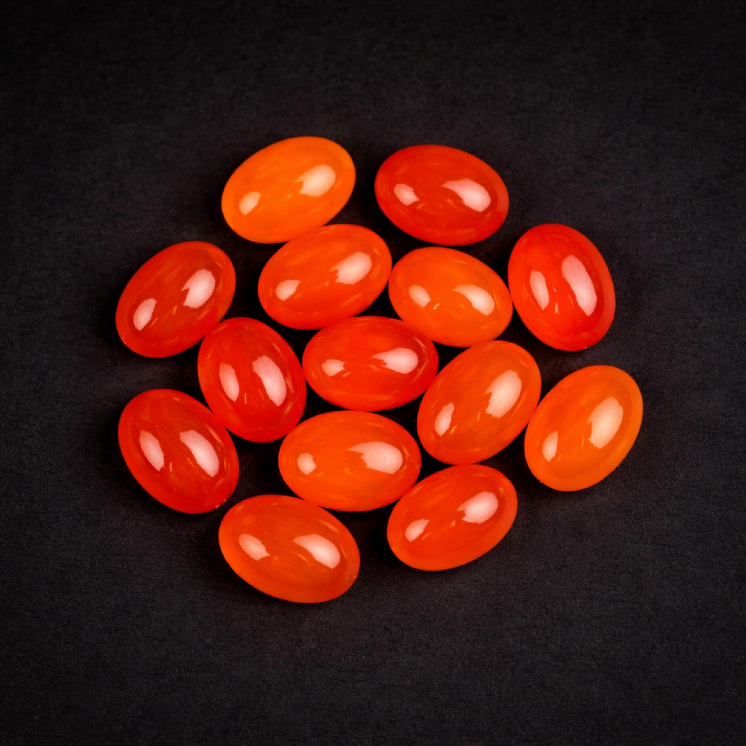 

Orange Carnelian Gemstone Lot 8x6mm Oval Cabochon | Natural Carnelian Loose Stones | Jewelry Making Cabochons 1 Piece