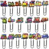 Train-Shaped Cartoon Paperclip Bookmark - Colorful DIY Office Supply