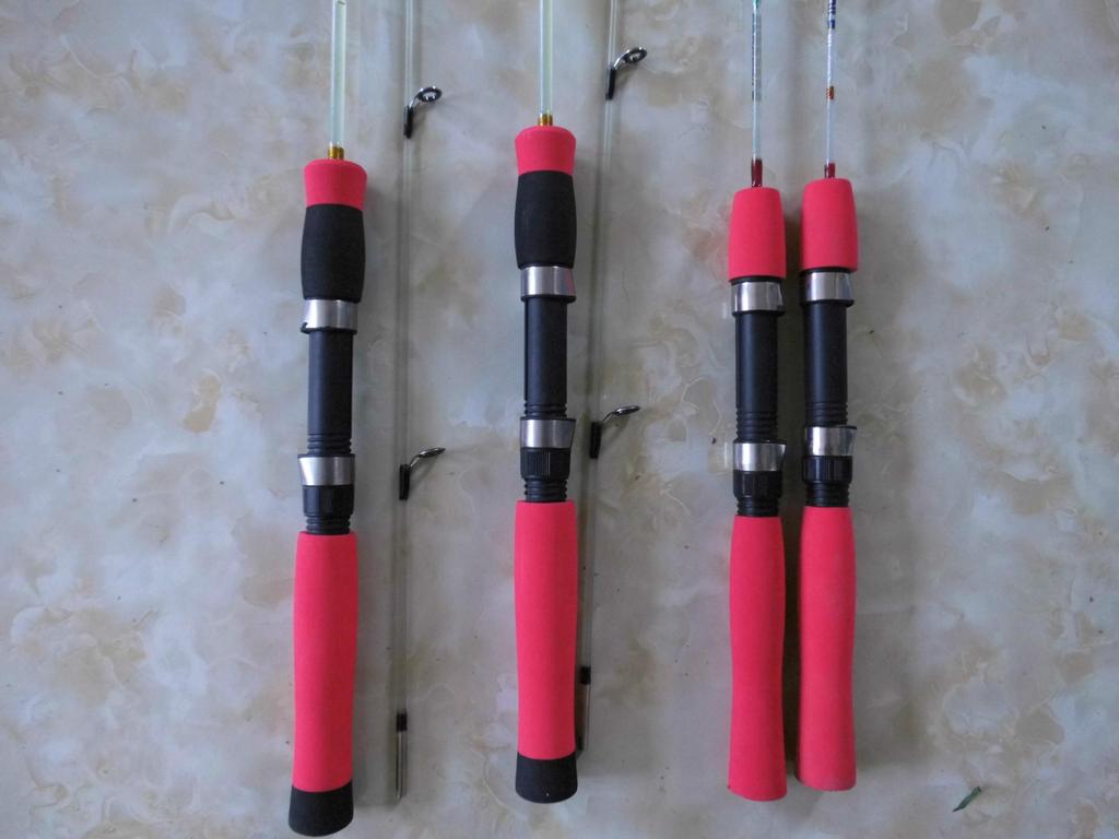 Pevný zimní prut na lední rybolov s měkkou špičkou