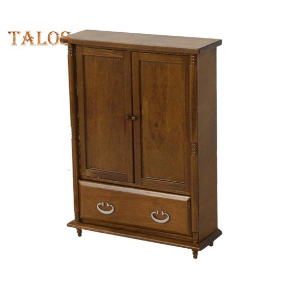 

Миниатюрный деревянный шкаф 1:12 Кукольный Дом Мебель Шкаф Модель Европейский Ретро Мини Двухдверный Шкаф для Декора Кукольного Дома дубильная кора