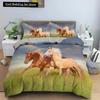 Pferde Bettwäsche Sets Einzel Doppel Queen King Size Steppdecke/Bettbezug mit Kissenbezug 2/3 Stück Bettzeug Polyester Bettdeckenbezug