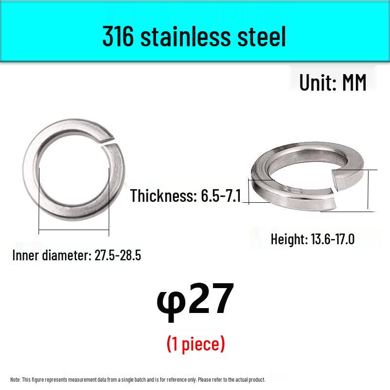 304/316 Stainless Steel Spring Lock Washers - Standard Type