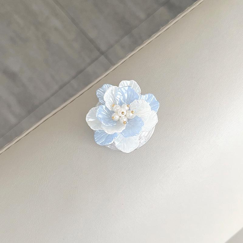 Three-Dimensional Flower Mobile Phone Airbag Bracket Xiaoqing Fresh Air Back Sticker Retractable Desktop Air Cushion Support Frame