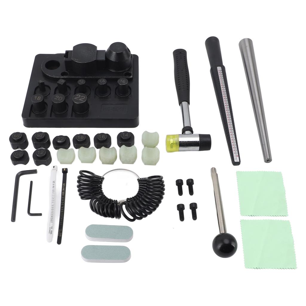 Ring Bender with Nylon Dies Ring Size Measurement Mandrel Ring Bending Tool for Jewelry Making