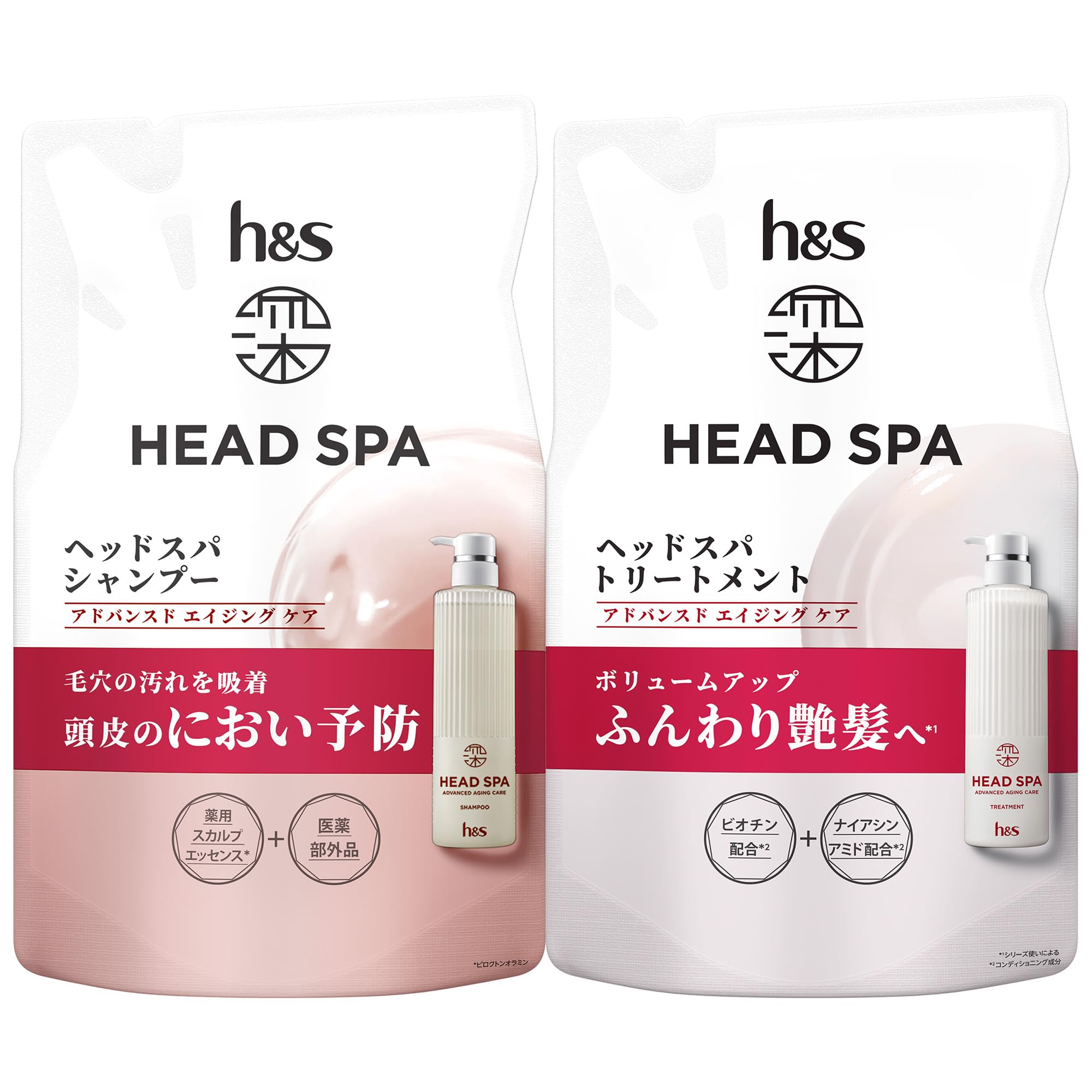 

Deep Head Spa Advanced Aging Care Shampoo Refill 350g x 2 h&s H&S