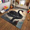 Graceful black swan elegance carpet Yoga living room room decor children's crawling mat doormat area rug games mat