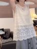 Trendy Plus-Size Lace Round Neck Sleeveless Top