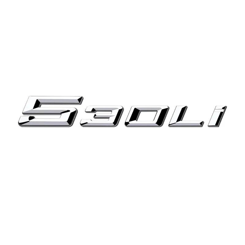 3D ABS Rear Trunk Letter Emblem Sticker For BMW 5 Series 525i 530i 540Li Car Tail Logo Badge Decal Auto Styling Accessories ab2