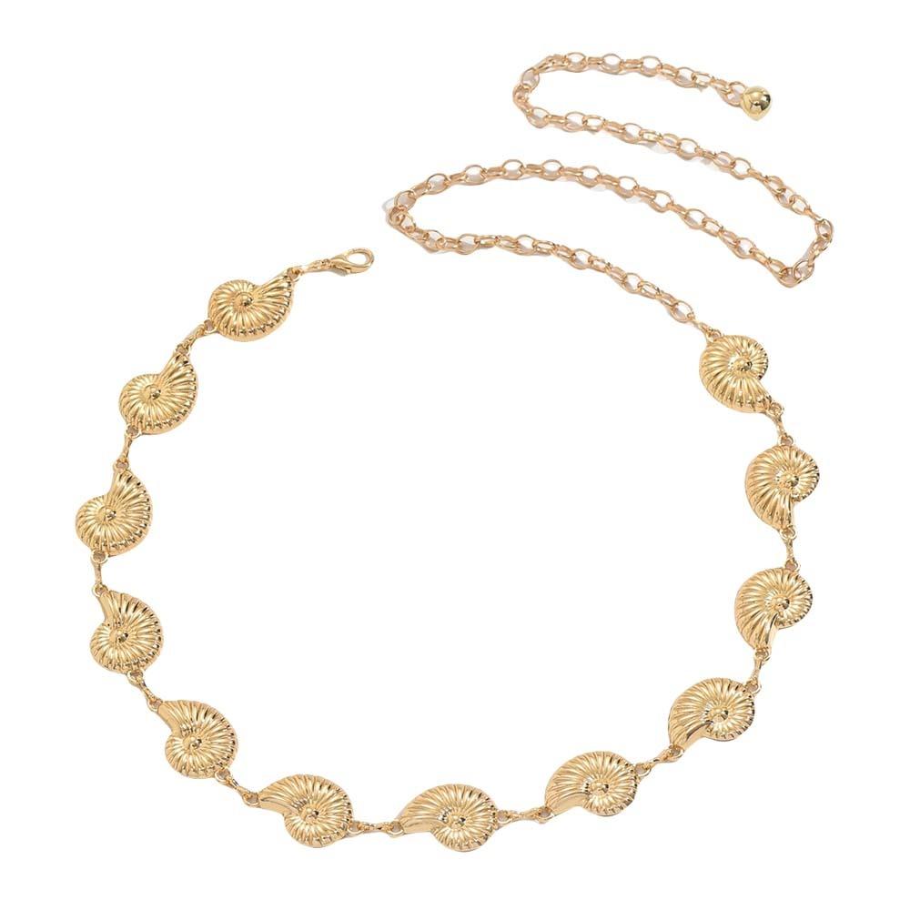Sea Series Shell Conch Waist Chain Zinc Zinc Alloy Metal Shell Beach Body Chain Girls Couple Gift