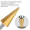 3Pcs/set 3-12mm 4-12mm 4-20mm Straight Groove Step Drill Bit Titanium Coated Wood Metal Hole Cutter Core Drilling Tools Set