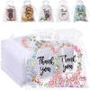 50Pieces Delicate Thankyou Gift Bag Jewelry Packaging Bag Chic Embroidery Mesh Bag Mesh Material for Birthdays Weddings