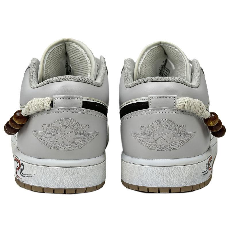 Jordan Air Jordan 1 Slipbestendig Slijtvast Lage top Vintage Basketbalschoenen Heren 553558-146(Team1676-)