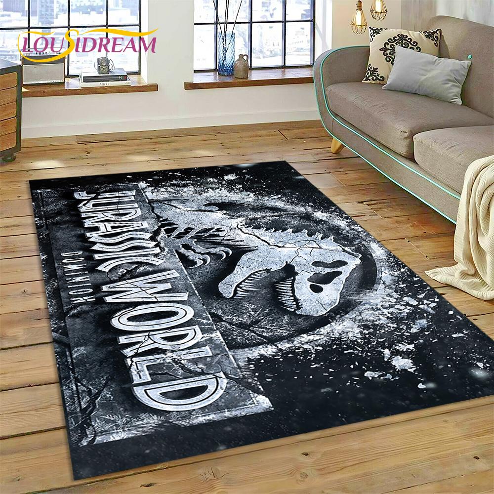 3D Cartoon Jurassic Park Dinosaur Dino Rug Carpet for Living Room Bedroom Decor,floor Mat Non-slip Decoration for Sofa Doormat