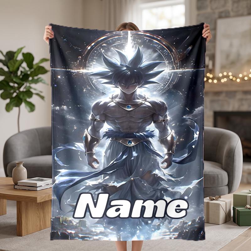 Coperte personalizzate in flanella di Dragon Ball Morbide Calde Accoglienti Plaid per Decorazione della Casa Regali di Festa