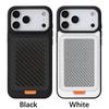 2 in 1 Detachable Carbon Fiber Magnetic Cards Solt Case For iPhone 17 Pro Max 16 Plus 15 14 13 12 Shockproof RFID Stand Cover