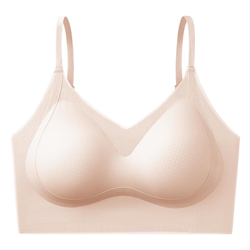 

Women s Seamless Push-Up Ice Silk Camisole with Wireless Design M [Recommended 80-110 lbs]