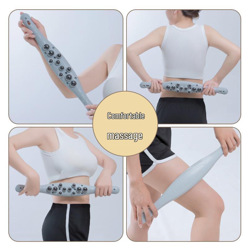 Magnetic Meridian Massager: Steel Ball Roller Brush for Back Massage