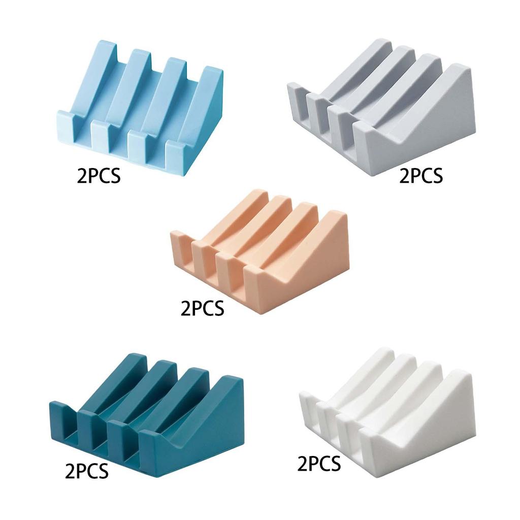2 Pieces Bathroom Soap Dish Box, Drainage Tray, Box Case Stand Holder,