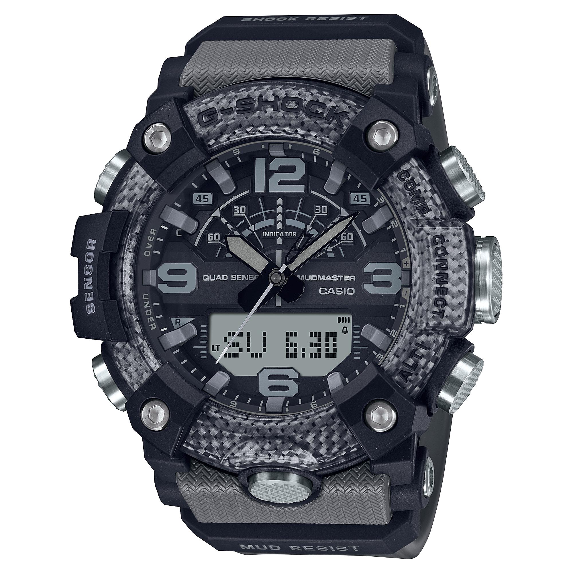 

Casio G-SHOCK Men s Resin 200M Water Resistant Digital Shock Resistant Quartz Watch GG-B100-8A сірий колір