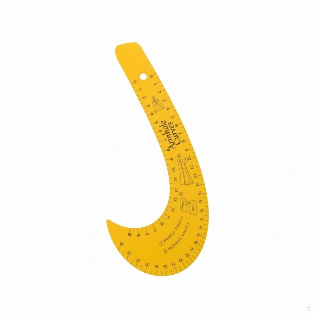 Curved Armhole Curve Ruler | Printed Measurement Markings, Clear Acrylic Construction, Sewing Ruler,