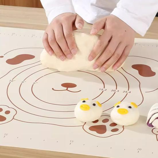 Yousheng Silicone Pad Baking Mat Sheet Kneading Dough Mat with Measurement Kitchen Rolling Mat Cookies Pizza Fondant Making Mat