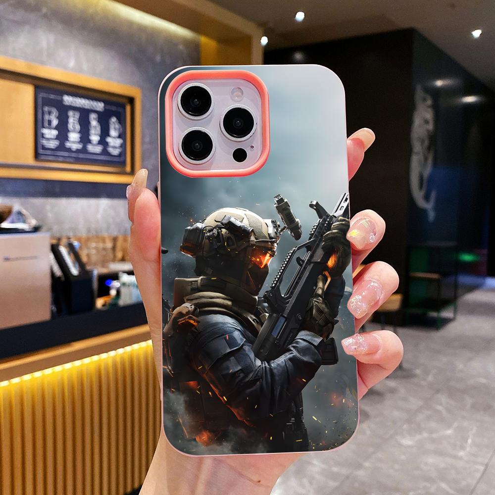 

Game Delta Force Jelly Double layer Pink Mobile Phone Case for iPhone 17 16 15 14 13 12 11 Air Pro Max Plus Protective iPhone 13 Pro Max