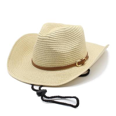Heren Western Cowboyhoed Dames Trendy Strandhoed Zonbescherming Grote Rand Hoed Zomer 9cm Rand Schaduw Strooien Hoed