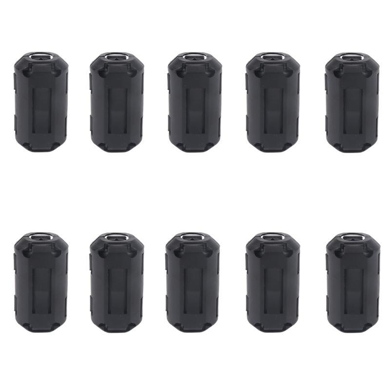 1Set Black Clip-on Ferrite Ring Core Bead Choke RFI EMI Filter Noise Suppressor Cable Clip For USB Audio Video Cable Power Cord