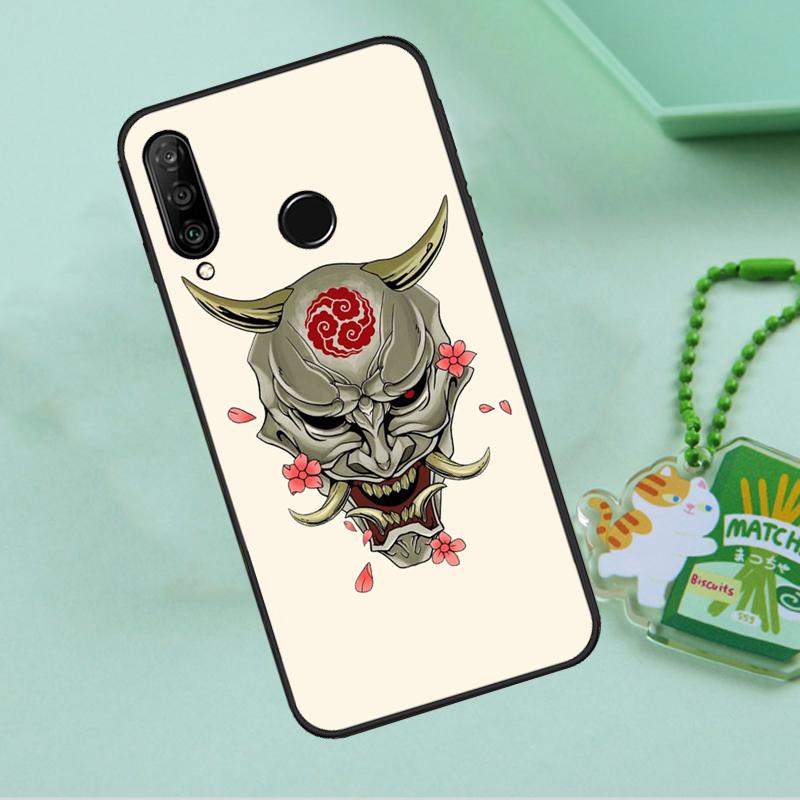 Oni Hannya Mask For Huawei Nova 12i 12s 7i 8i 11i 9 10 SE Y90 Y60 Y70 Y72 Y61 Y91 P30 P40 Lite P60 Pro Case