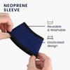 Kwmobile 2x Neoprene Cup Holders - Cup Sleeves for Coffee, Tea, and Hot Drinks, Anti-Scald, BlackNavy