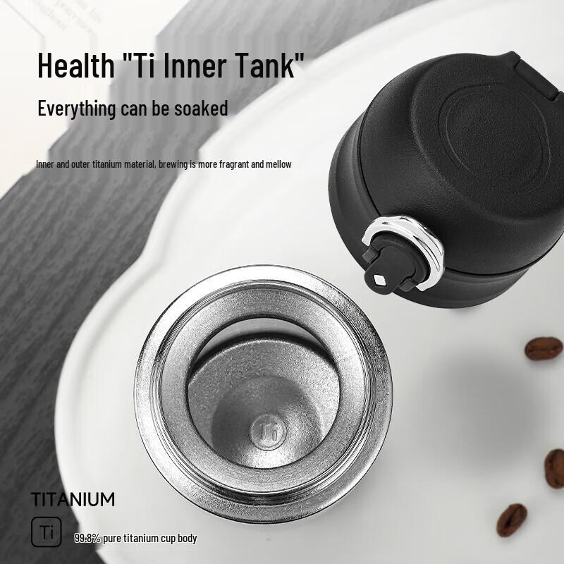 YIDISHUI Titanium Pop-Up Thermos Mug