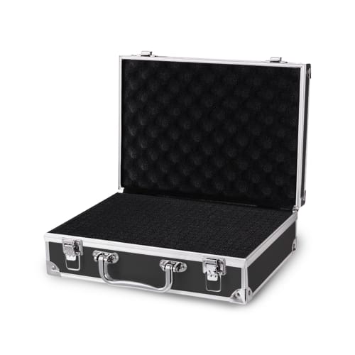 COBIVI Attache Case, Aluminum Case, Duralumin Case, Display Box, Attache Case, Sponge Cover, Small Tool Box, with Block Cushion, Small Item Storage Bo
