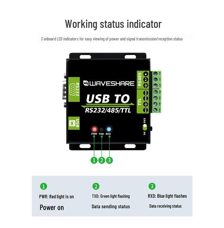 USB To RS232/485/TTL Industrial Converter with Isolation FT232RL/CH343G Chip