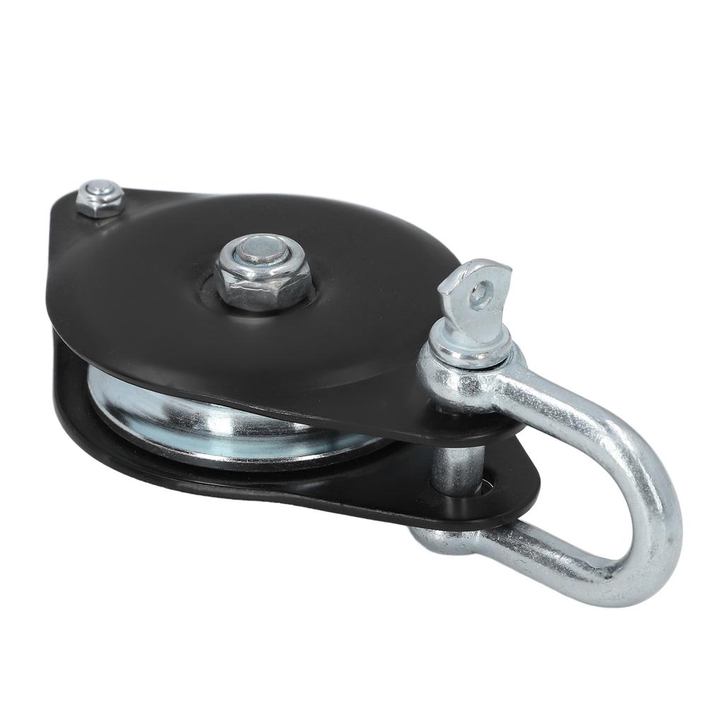 Single Pulley Roller Heavy Duty Universal 0.5T Load Lifting Crane Snatch Block Bearing Hook Boat Accessories