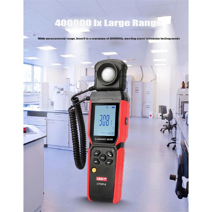UNI-T UT381A Illuminometer Integrated & Split Digital Light Illuminance Meter 400000 Lx 37160 Fc Luxometer with Bluetooth APP