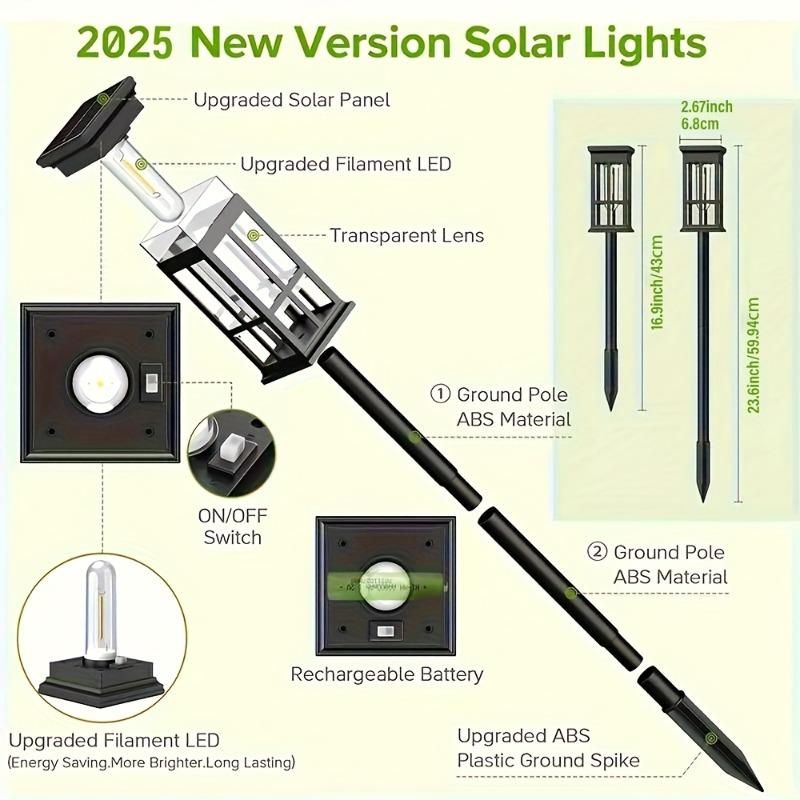 Solar Path Light Outdoor Waterproof  Landscape Lighting Suitable for Trail Terrace Lawn and Courtyard Decoration
