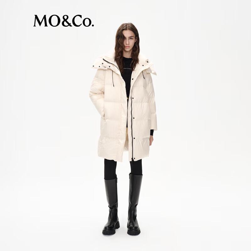 MO&Co. Women's Waterproof Detachable Hood Long Down Jacket